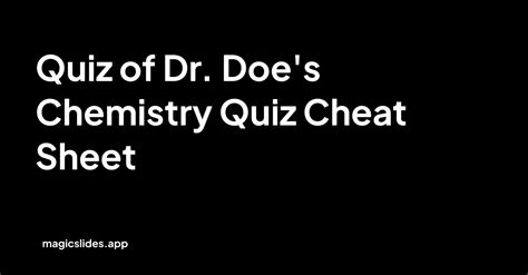 doe chemistry quiz